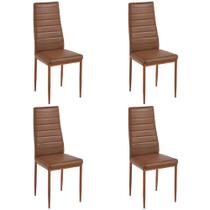 Cadeira De Jantar V1001 Versi Kit 4 Unidades - Marrom