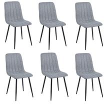 Cadeira De Jantar V1002 Versi Kit 6 Unidades - Cinza