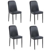 Cadeira De Jantar V1006 Versi Kit 4 Unidades - Preto