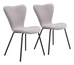 Cadeira de jantar Zuo Thibideaux cinza claro empilhável 51x51x83 cm Cadeira de jantar Zuo Thibideaux cinza claro empilhável 51x51x83 cm