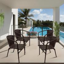 Cadeira De Jardim Ravena Junco Argila Para Área De Lazer