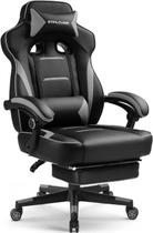 Cadeira de jogos GTPLAYER Moon Grey com apoio para pés de 160 kg Cadeira de jogos GTPLAYER Moon Grey com apoio para pés de 160 kg