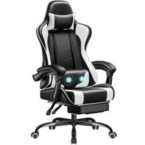 Cadeira de jogos Homall com apoio para os pés e suporte lombar de massagem Cadeira de jogos Homall com apoio para os pés e suporte lombar de massagem
