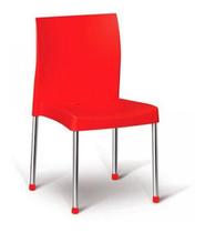 Cadeira De Luxo Polipropileno Empilhável Vermelho Rico