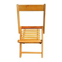 Cadeira de madeira com encosto dobrável