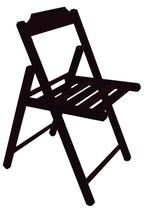 Cadeira de madeira dobrável tramontina lille em madeira mista com acabamento castanho escuro
