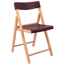 Cadeira de Madeira Dobrável Tramontina Potenza Natural Polipropileno Marrom Cadeira de Madeira Dobrável Tramontina Potenza Natural Polipropileno Marrom