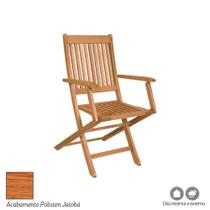 Cadeira de Madeira Maciça Dobrável com Braços Ipanema Mestra