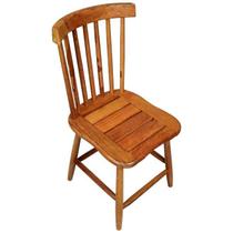 Cadeira de Madeira Maciça Rústica de Demolição Country Grande