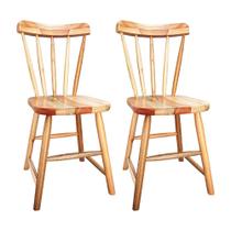 Cadeira de madeira natural espanha - 2 unidades - Deiss