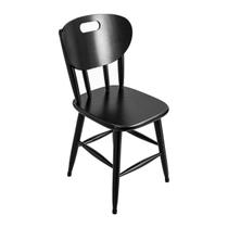 Cadeira de madeira torneada preta para mesa de jantar / cozinha - Empório Tambo