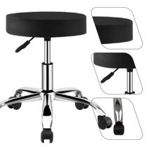 Cadeira de Manicure Mocho Evolux Giratória Pistão a Gás Base Projetada em Aço Preta Cadeira de Manicure Mocho Evolux Giratória Pistão a Gás Base Projetada em Aço Preta