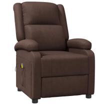 Cadeira de massagem vidaXL Faux Leather com Vibration Brown