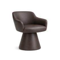 Cadeira de Mesa de Jantar Jade Base Cone Corano Café - Nexta Casa