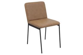 Cadeira de Metal para Sala de Jantar Chloe Estofada Preto/Durango Cadeira de Metal para Sala de Jantar Chloe Estofada Preto/Durango