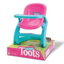 Cadeira de Papinha Para Bonecas 18cm Rosa e Azul - BAMBOLA