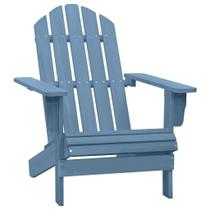 Cadeira de pátio vidaXL Adirondack Solid Fir Wood Blue Outdoor Cadeira de pátio vidaXL Adirondack Solid Fir Wood Blue Outdoor