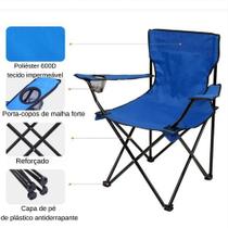 Cadeira De Pesca Dobrável Com Porta Copos camping praia apoio de braço com bolsa diversas cores