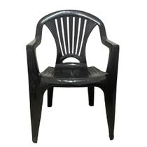 Cadeira de Plástico Alta Black Poltrona Cozinha Jardim 154kg - Arqplast