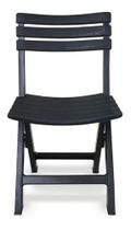 Cadeira De Plástico Dobrável Área De Lazer Sustentável Preta 110kg - Arqplast