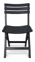 Cadeira De Plástico Dobrável Preta Para Área De Lazer Multiuso - Arqplast