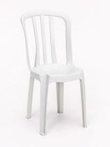 Cadeira de plástico empilhavel branca resistente 182kg