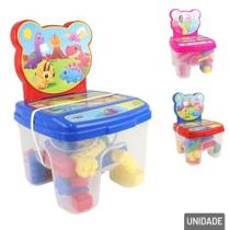 Cadeira de Plástico Infantil 36cm Blocos de Montar Cadeira de Plástico Infantil 36cm Blocos de Montar