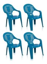 Cadeira De Plastico Infantil Poltrona Antares ul Kit 04
