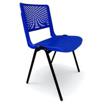 Cadeira de Plástico Resistente e Pés em Metal Verona Azul
