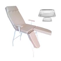 Cadeira de Podologia Bege Mecânica Fiscomed Cadeira de Podologia Bege Mecânica Fiscomed