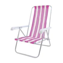 Cadeira De Praia 4 Posições Alumínio Cores Sortidas Botafogo