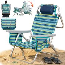 Cadeira de Praia ALPOME de Alumínio Reclinável Portátil com Cooler Cadeira de Praia ALPOME de Alumínio Reclinável Portátil com Cooler