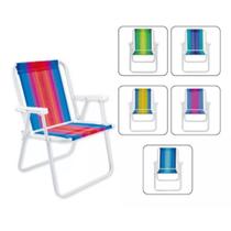 Cadeira de Praia Alta Aço Cores Sortidas Mor