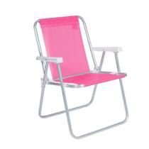 Cadeira de Praia Alta Alumínio 2061 Mor Rosa