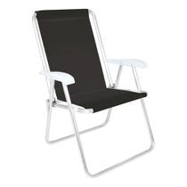 Cadeira de Praia Alta Aluminio Conforto Sannet até 120kg
