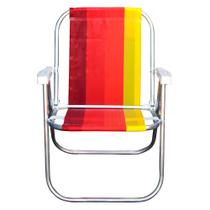 Cadeira de Praia Alta Botafogo em Alumínio Cores Diversas - Item Sortido Cadeira de Praia Alta Botafogo em Alumínio Cores Diversas - Item Sortido