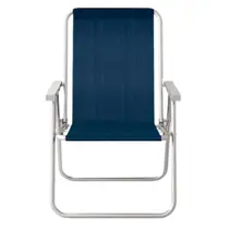 Cadeira de Praia Alta Conforto Azul Mor 120 kg