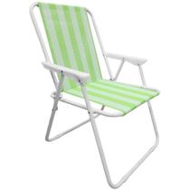 Cadeira de Praia Alta Dobrável com 3 Molas Reforçadas até 110 Kg ZELT Azul