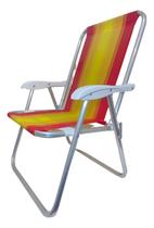 Cadeira De Praia Alta Nylon Encosto Alto Aluminio Ronchetti Cadeira De Praia Alta Nylon Encosto Alto Aluminio Ronchetti