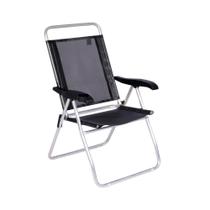 Cadeira De Praia Alta Reclinável Boreal Com Porta Copo Mor Cor:preto Preto Cadeira De Praia Alta Reclinável Boreal Com Porta Copo Mor Cor:preto Preto
