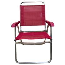 Cadeira De Praia Alta Sanete Encosto Alto Aluminio Ronchetti Cor Rosa Cadeira De Praia Alta Sanete Encosto Alto Aluminio Ronchetti Cor Rosa