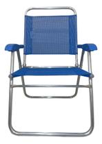 Cadeira De Praia Alta Sanete Encosto Alto Aluminio Ronchetti