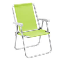 Cadeira de praia alumìnio beach premium confort verde limão