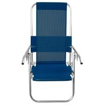 Cadeira de praia alumínio reclinável alta 110 kg