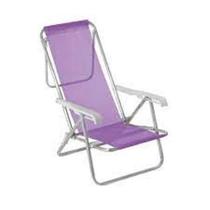 Cadeira De Praia Alumínio Reclinável Mor Lilás 002293