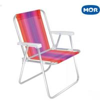 Cadeira De Praia Alumínio Reforçada 110kg Mor - Colorida