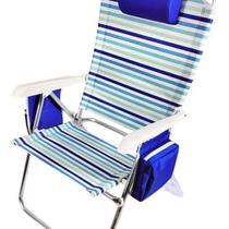 Cadeira De Praia Camping Alta Encosto Bolsa 5 Posições ul Cadeira De Praia Camping Alta Encosto Bolsa 5 Posições ul