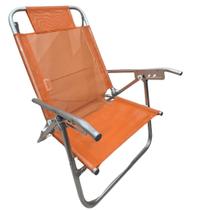 Cadeira De Praia Conforto Oversize Reclinavel 140kg Ronchetti Laranja Cadeira De Praia Conforto Oversize Reclinavel 140kg Ronchetti Laranja