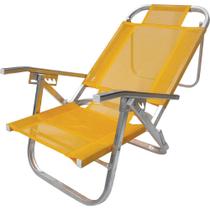 Cadeira de praia copacabana reclinavel amarela btf cad0401 - BOTAFOGO