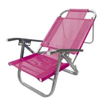Cadeira de praia copacabana reclinável - rosa - botafogo